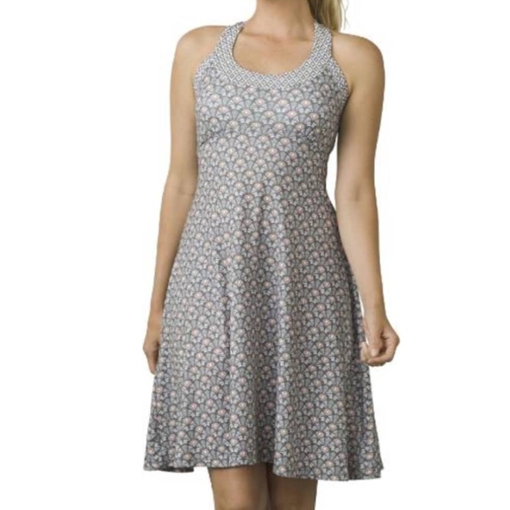 Prana Cali Halter Racerback Sporty Dress Size XS Stretchy Material Relaxed Skirt